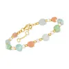 Ross-simons Multi-gemstone Bead Bracelet In 18kt Gold Over Sterling In Multi