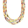 Ross-simons Multi-gemstone Bead Multi-strand Necklace In Sterling Silver In Multi