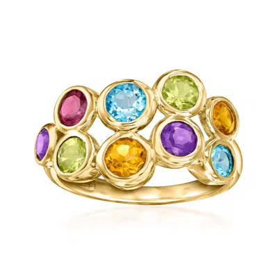 Ross-simons Multi-gemstone Bubble Ring In 18kt Gold Over Sterling