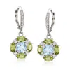 Ross-simons Multi-gemstone Drop Earrings In Sterling Silver In Blue