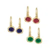 Ross-simons Multi-gemstone Jewelry Set: 3 Pairs Of Drop Earrings In 18kt Gold Over Sterling In Red