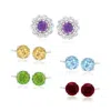 Ross-simons Multi-gemstone Jewelry Set: 5 Pairs Of Stud Earrings With Earring Jackets In Sterling Silver In Multi