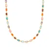 Ross-simons Multi-gemstone Necklace In 18kt Gold Over Sterling In Multi