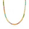Ross-simons Multi-gemstone Necklace In 18kt Gold Over Sterling In Multi