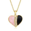 Ross-simons Multi-gemstone Reversible Heart Pendant Necklace In 18kt Gold Over Sterling In Multi