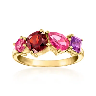 Ross-simons Multi-gemstone Ring In 18kt Gold Over Sterling