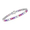 Ross-simons Multi-gemstone Tennis Bracelet In Sterling Silver In Multi
