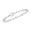 Ross-simons Multi-shaped Cz Bracelet In Sterling Silver In Silver