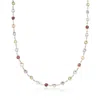 Ross-simons Multi-stone Necklace In Sterling Silver In White
