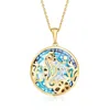 Ross-simons Multicolored Enamel And Mother-of-pearl Seahorse Mosaic Pendant Necklace In 18kt Gold Over Sterling In Multi
