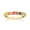 Ross-simons Multicolored Sapphire Ring In 14kt Yellow Gold In Multi