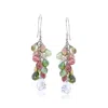 Ross-simons Multicolored Tourmaline And Rock Crystal Drop Earrings In Sterling Silver In Multi