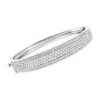 Ross-simons Pave Diamond Bangle Bracelet In Sterling Silver In Multi