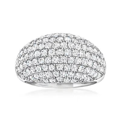 Ross-simons Pave Diamond Dome Ring In 14kt White Gold