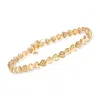 Ross-simons Pave Diamond Heart Bracelet In 18kt Gold Over Sterling In Multi
