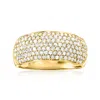 Ross-simons Pave Diamond Ring In 14kt Yellow Gold In White