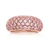 Ross-simons Pave Pink Sapphire Ring In 14kt Rose Gold In Pink