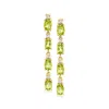 Ross-simons Peridot And . White Topaz Drop Earrings In 18kt Gold Over Sterling