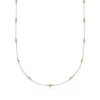 Ross-simons Peridot Station Necklace In Sterling Silver In White