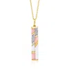 Ross-simons Pink And White Opal Pendant Necklace With . White Topaz In 18kt Gold Over Sterling In Multi