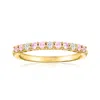 Ross-simons Pink Sapphire Ring With Diamonds In 18kt Gold Over Sterling In Pink