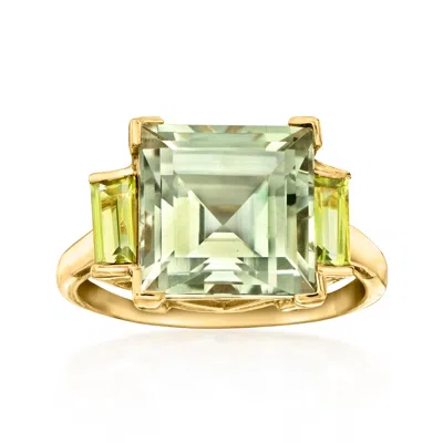 Ross-simons Prasiolite And . Peridot Ring In 18kt Gold Over Sterling
