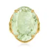 Ross-simons Prasiolite And . Peridot Ring In 18kt Gold Over Sterling In Green