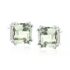 Ross-simons Prasiolite Earrings In Sterling Silver In Green