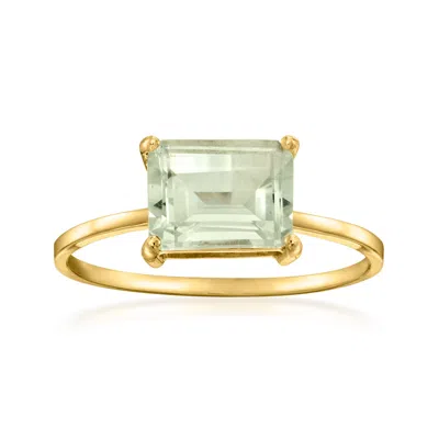 Ross-simons Prasiolite Ring In 14kt Yellow Gold