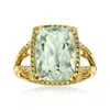 Ross-simons Prasiolite Ring With . Diamonds In 14kt Yellow Gold