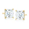 Ross-simons Princess-cut Cz In 14kt Yellow Gold In White