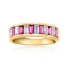 Ross-simons Rhodolite Garnet And . Lab-grown Diamond Ring In 18kt Gold Over Sterling In Red