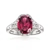 Ross-simons Rhodolite Garnet Ring With . Diamonds In Platinum In Metallic