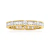 Ross-simons Baguette And Round Diamond Eternity Band In 14kt Yellow Gold In White