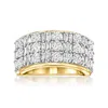 Ross-simons Round And Baguette Diamond Ring In 14kt Yellow Gold In White