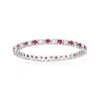 Ross-simons Ruby And . Diamond Eternity Band In 14kt White Gold In Red
