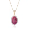 Ross-simons Ruby And . Diamond Pendant Necklace In 14kt Yellow Gold In Multi