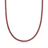 Ross-simons Ruby Bead Necklace With 14kt Yellow Gold Magnetic Clasp In Multi