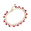 Ross-simons Ruby Drop Bracelet In 18kt Gold Over Sterling In Multi