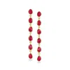 Ross-simons Ruby Drop Earrings In 18kt Gold Over Sterling