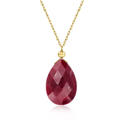 Ross-simons Ruby Necklace In 10kt Yellow Gold In Brown