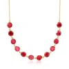 ROSS-SIMONS RUBY NECKLACE IN 18KT GOLD OVER STERLING