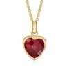Ross-simons Ruby Pendant Necklace In 18kt Gold Over Sterling In Gold