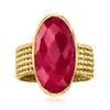 Ross-simons Ruby Ring In 18kt Gold Over Sterling In Red