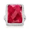 Ross-simons Ruby Ring In Sterling Silver In Red
