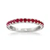 Ross-simons Ruby Ring In Sterling Silver In Red