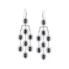 Ross-simons Sapphire And . Diamond Chandelier Earrings In Sterling Silver In Blue