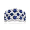 Ross-simons Sapphire And Diamond Ring In 14kt White Gold In White