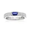 Ross-simons Sapphire And . Diamond Ring In 14kt White Gold In Blue