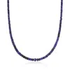 Ross-simons Sapphire Bead Necklace With Sterling Silver In Multi